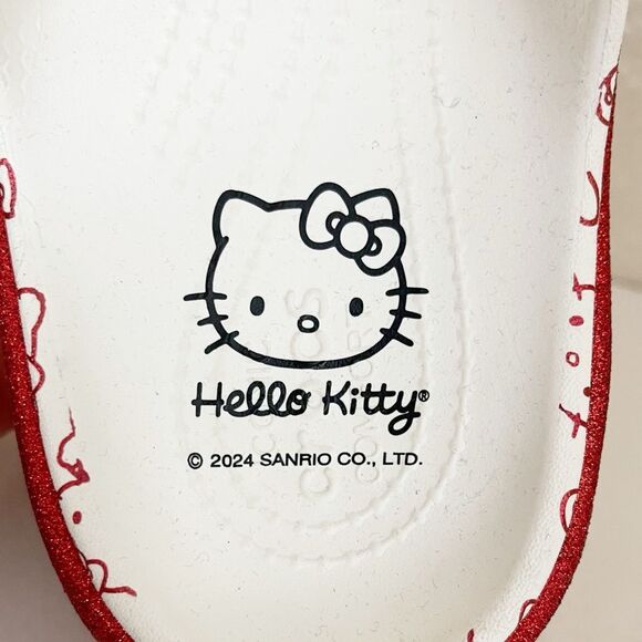 CROCS STOMP x HELLO KITTY platform SLIDE  adult size 8. 50th Anniversary NWT - Picture 10 of 14